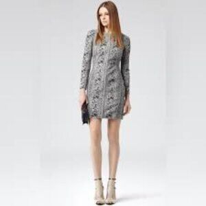 REISS Fion Snakeskin Mini Dress 10